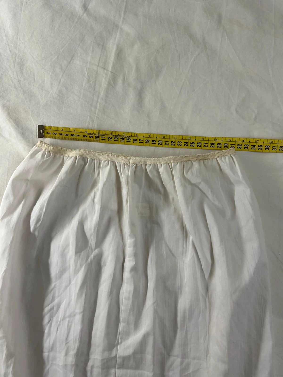 Lange witte kanten rok van Miss Helen Paris vintage Y2K retro stijl maat 38 – photo 4